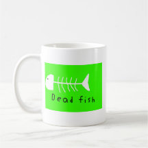 fish logo, Gone skatin' Coffee Mug