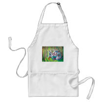 artsprojekt, magic house, magic mansion, mansion, house, fish, monsters, cute monsters, fish house, gaudi, gaudi casa, deep forest, childrens illustration, for kids, magic, luxury, Apron with custom graphic design