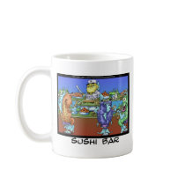 Fish Meet Markets AKA Sushi Bar Funny Gifts & Card mugs