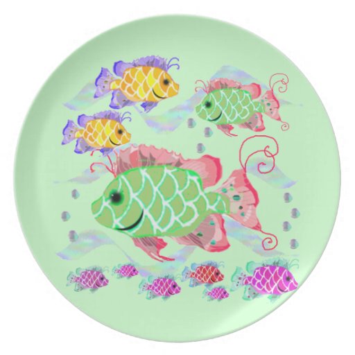 Fish Melamine Plate Zazzle
