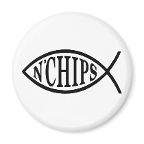Fish N' Chips Fish Refrigerator Magnets