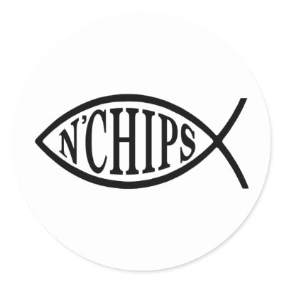 fish and chips sign. Fish Namp;#39; Chips Fish Sticker