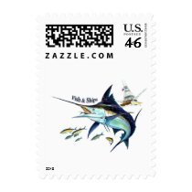 fish n ships postage by VathauerStudio fish n ships postage