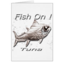 Fish On! Tuna For Dark Greeting Cards