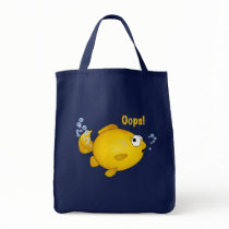 Fish Oops! Goldfish cartoon gift bag. by graphicdoodles Fish Oops! Goldfish cartoon gift bag.