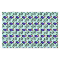 Fish Pattern. Blue Fish Ghost Fish. Custom Flyer