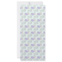 Fish Pattern. Blue Fish Ghost Fish. Full Color Rack Card