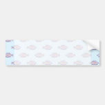 Fish Pattern on Blue. Red Line Rainbowfish. Bumper Stickers