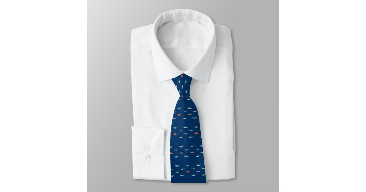 Fish Pattern Tie Zazzle