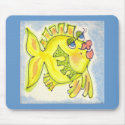 Fish Pucker Up Baby Mousepad by normagolden Fish Pucker Up Baby Mousepad