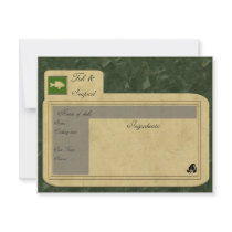 fish recipe card invitations