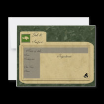 fish recipe card invitations