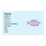 Fish. Red Line Rainbowfish. Business Card Template