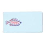 Fish. Red Line Rainbowfish. Custom Shipping Label