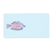 Fish. Red Line Rainbowfish. Custom Shipping Label