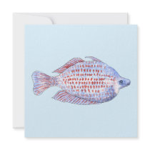 Fish. Red Line Rainbowfish. Personalized Invitation