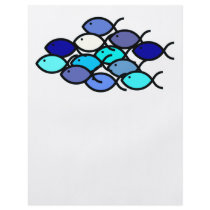 Fish School - Blue and Aqua Flyer Design