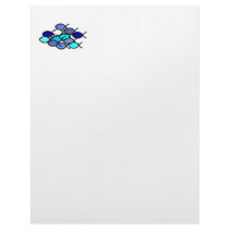 Fish School - Blue and Aqua letterhead by ChristianFish Fish School - Blue and Aqua letterhead