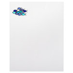 Fish School - Blue and Aqua Letterhead Template