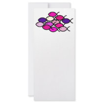 Fish School - Pink and Purple Personalized Rack Card