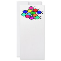 Fish School - Rainbow Colors rack cards by ChristianFish Fish School - Rainbow Colors rack cards