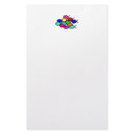 Fish School - Rainbow Colors Personalized Stationery