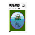 Fish scuba stamp
