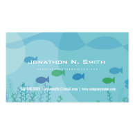 Fish, seaweed, under water graphic professional business card