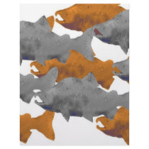 FISH -Silver and Copper Salmon Letterhead Design