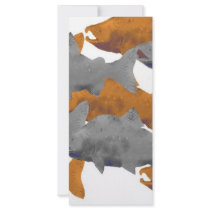 FISH -Silver and Copper Salmon Rack Card