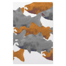 FISH -Silver and Copper Salmon Custom Stationery