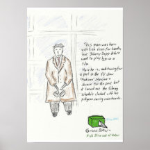 Fish Slice Out of Water Poster