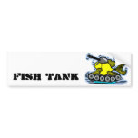 Fish Tank funny cute comic drawing bumper sticker