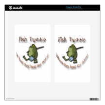 Fish Tremble When They Hear My Name  brown frog Skins For Kindle Fire