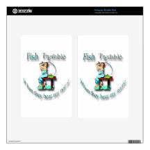 Fish Tremble When They Hear My Name  cyan Kindle Fire Decal