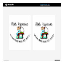 Fish Tremble When They Hear My Name  man black Skins For Kindle Fire