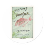 Fish Vintage Japanese Silk Label stickers