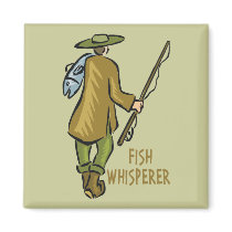 Fish Whisperer Fishing Fridge Magnets