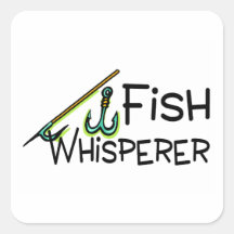 Fish Whisperer Square Stickers