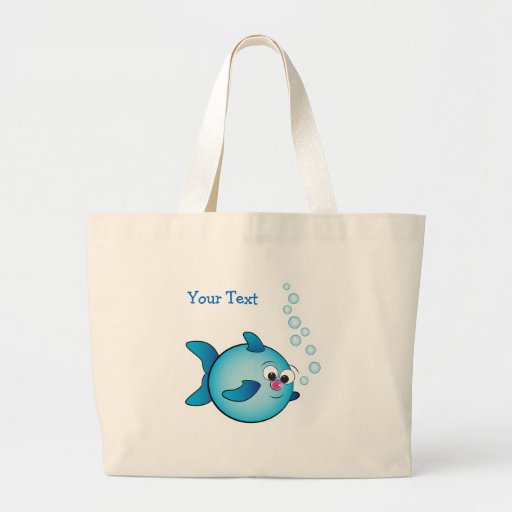 Fish with air bubble canvas bags