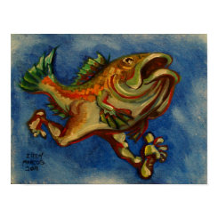 Fish with Legs print