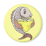 Fish With Lemon magnets
