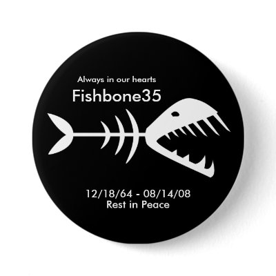 Fishbone Designs Button by letstalkbigfoot