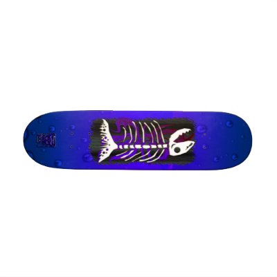 fishbone custom skateboard by wolffreeborn