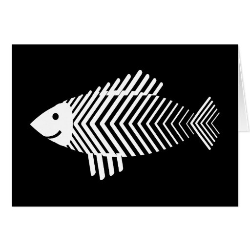 Fishbones fish of fishbones greeting cards Zazzle