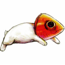 Fishbunny keychain photo sculptures