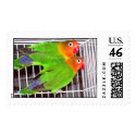 fisher LoveBirds postage