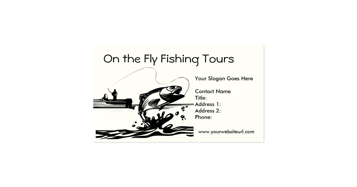 Fisherman Fishing on Lake Business Card Template Zazzle