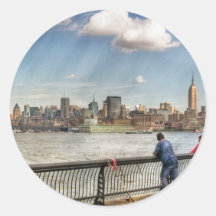 Fisherman - Fishing Round Sticker