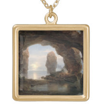 Fisherman in a Grotto, Helgoland, 1850 (oil on can Pendant